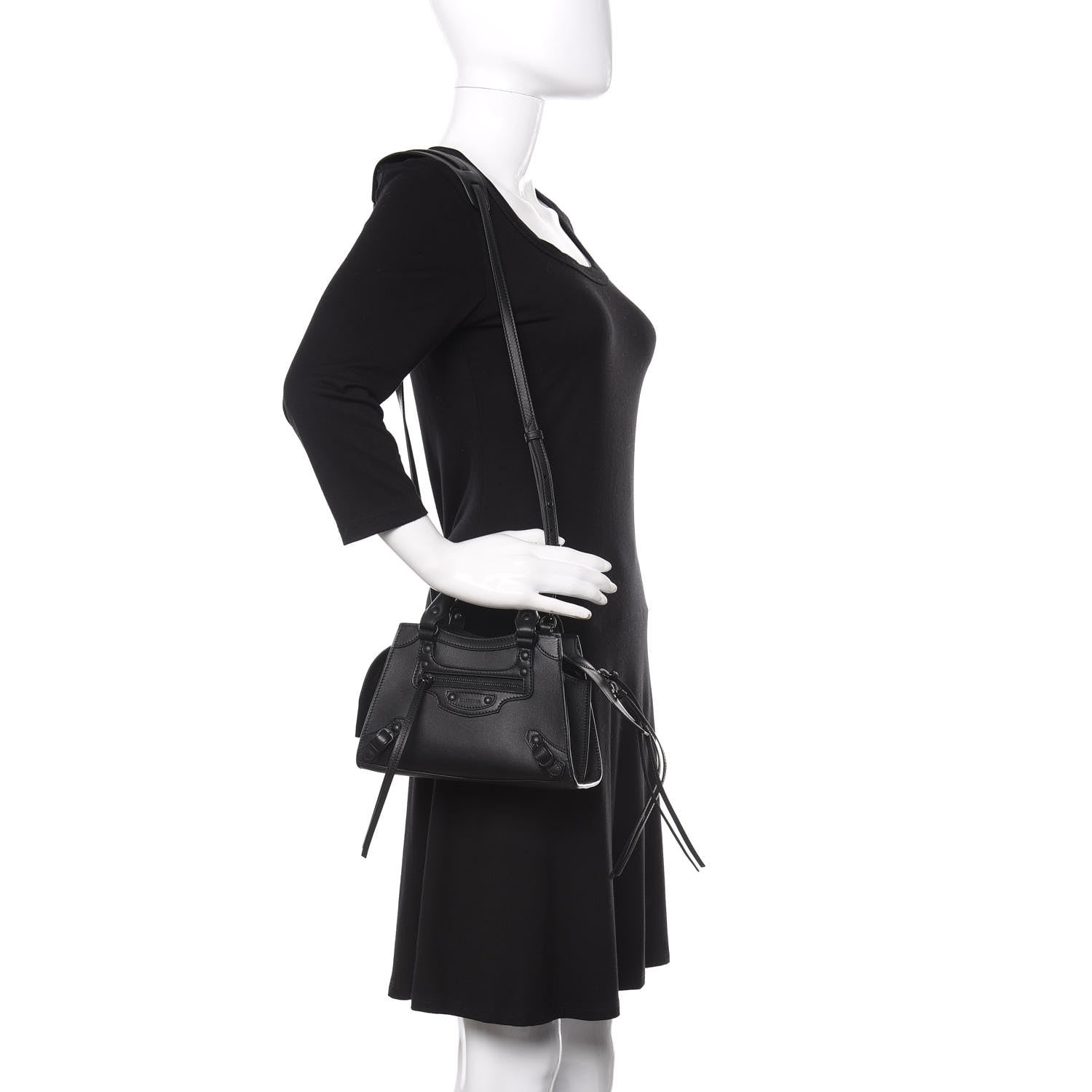Balenciaga Smooth Calfskin Neo Classic Black Hardware Mini City Black 2 of 11