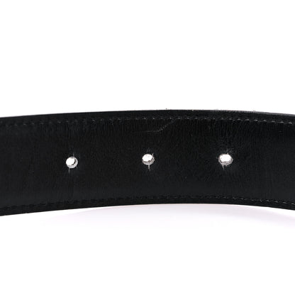 Hermes Box Togo 32mm Au Carre H Belt 80 32 Black Brown 4 of 6