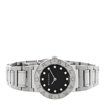 Bulgari Stainless Steel Diamond 26mm Quartz Watch Black 2 of 5