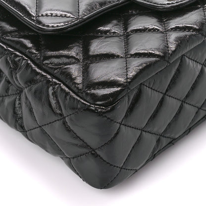 Chanel Shiny Crumpled Calfskin Quilted Wavy CC Hobo Black 11 of 12