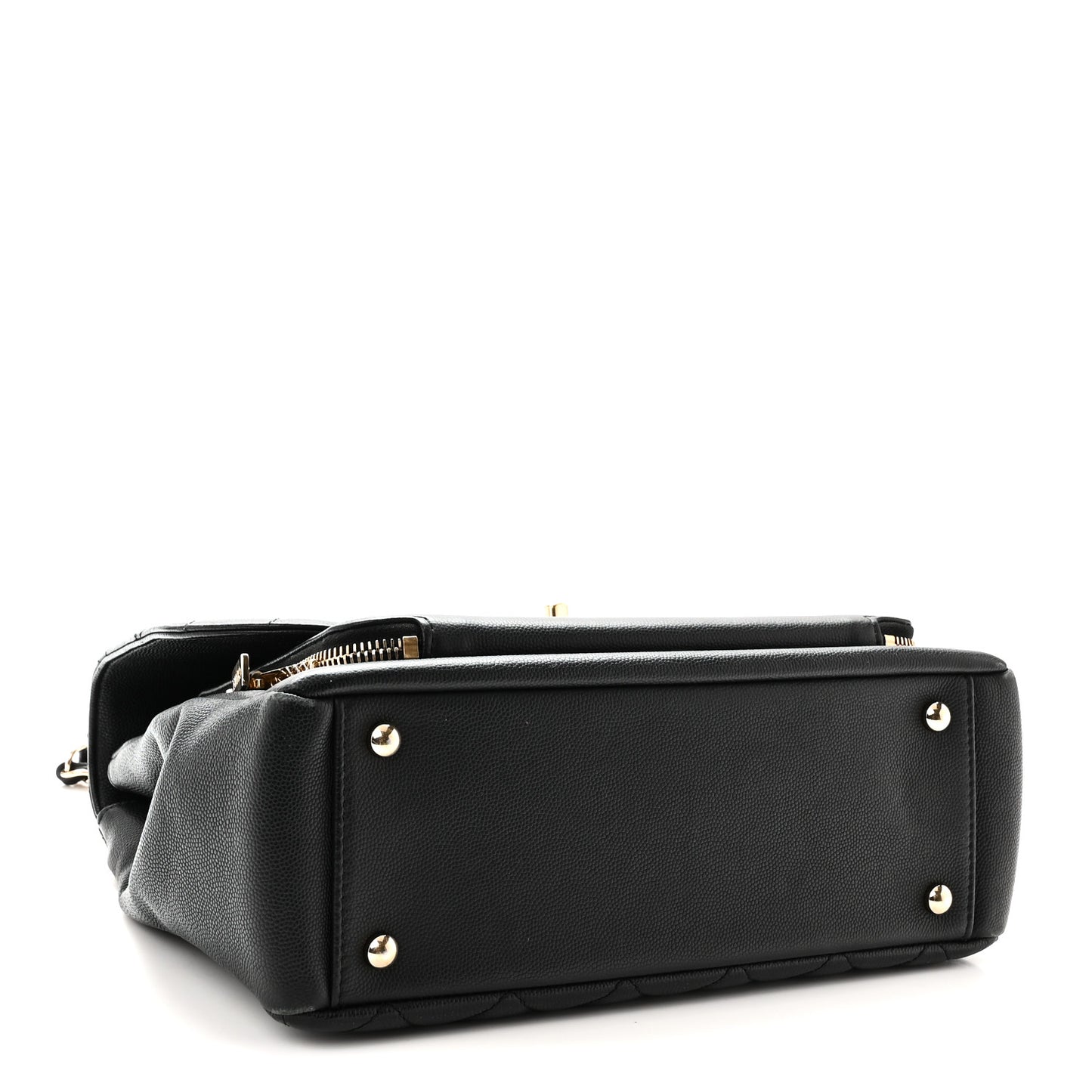 Caviar Quilted Large Business Affinity Flap Black Black