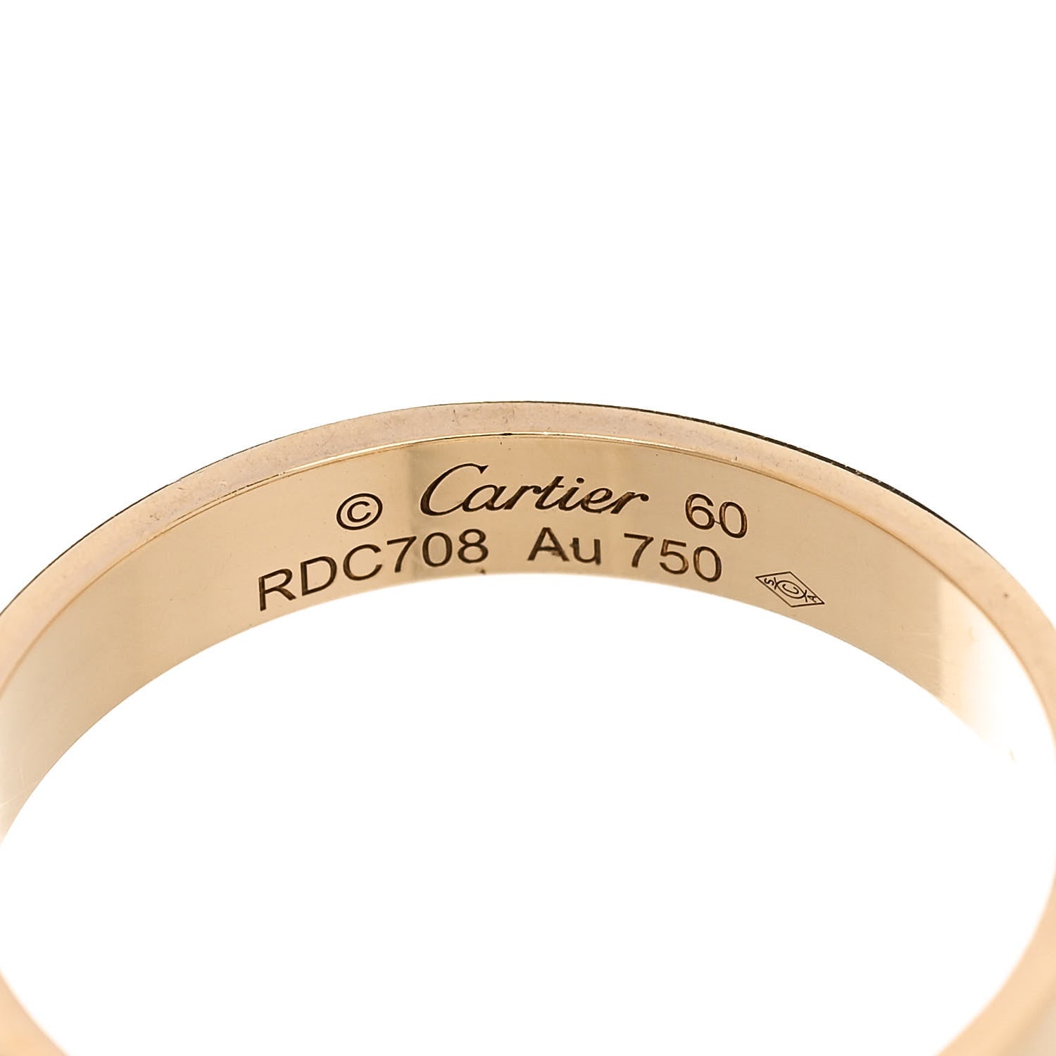 Cartier 18K Yellow Gold 3.5mm LOVE Wedding Band Ring 60 9 4 of 5