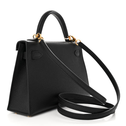 Hermes Epsom Mini Kelly Sellier 20 Black 3 of 10