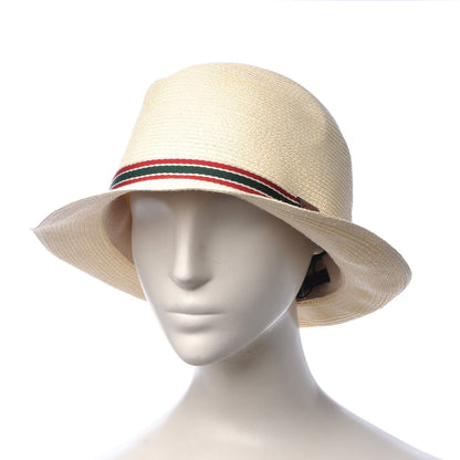 Gucci Straw Web Fedora Hat XL 2 of 7
