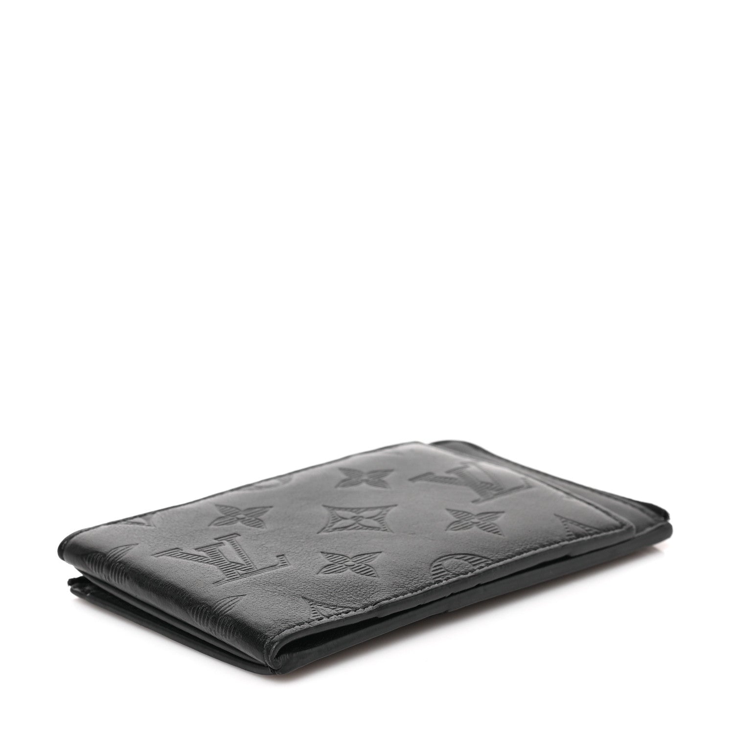 Louis Vuitton Calfskin Monogram Shadow Hybrid Wallet Black 4 of 6