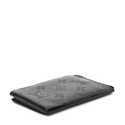 Louis Vuitton Calfskin Monogram Shadow Hybrid Wallet Black 4 of 6