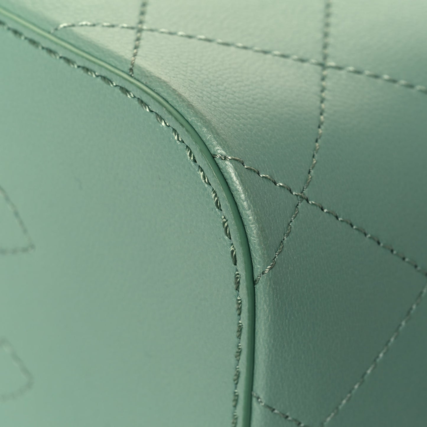 Caviar Bucket Drawstring Bag Light Green