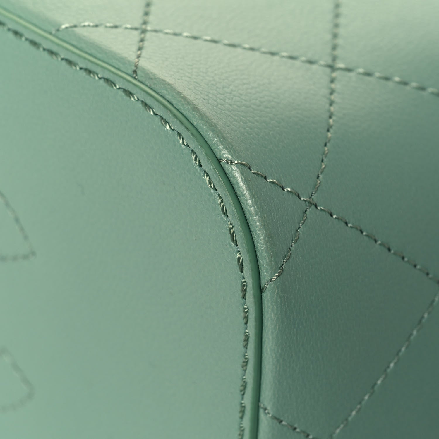 Chanel Caviar Bucket Drawstring Bag Light Green 5 of 11