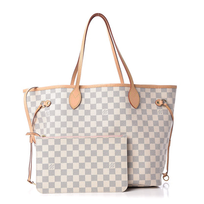 Louis Vuitton Damier Azur Neo Neverfull MM Rose Ballerine 1 of 10