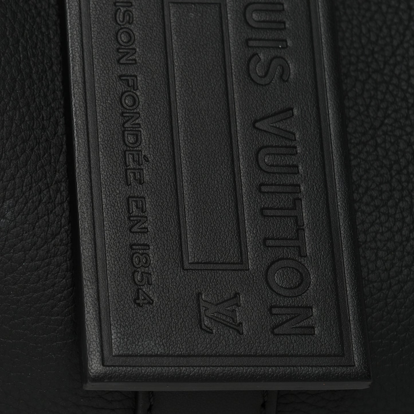 Grained Calfskin Aerogram City Keepall Black