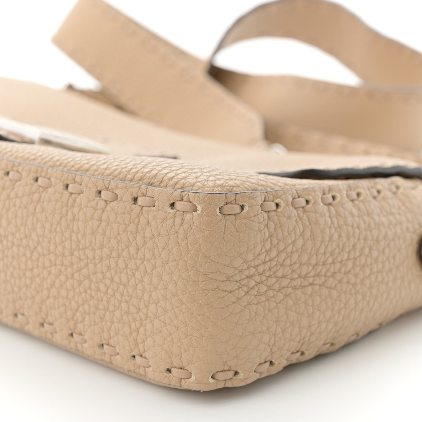 Cuoio Roma Sellerissima Nappa Sintetica Tape Stitch Baguette Beige
