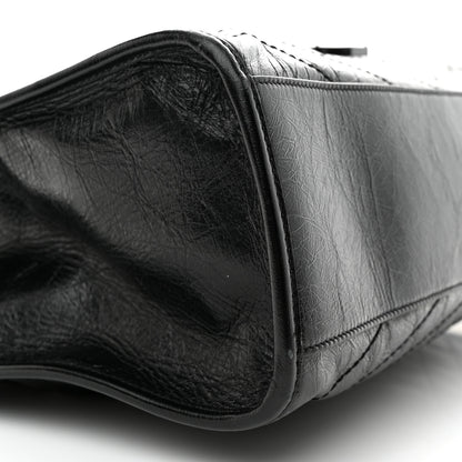 Saint Laurent Crinkled Calfskin Matelasse Monogram Large Niki Shopper Tote Black 9 of 12
