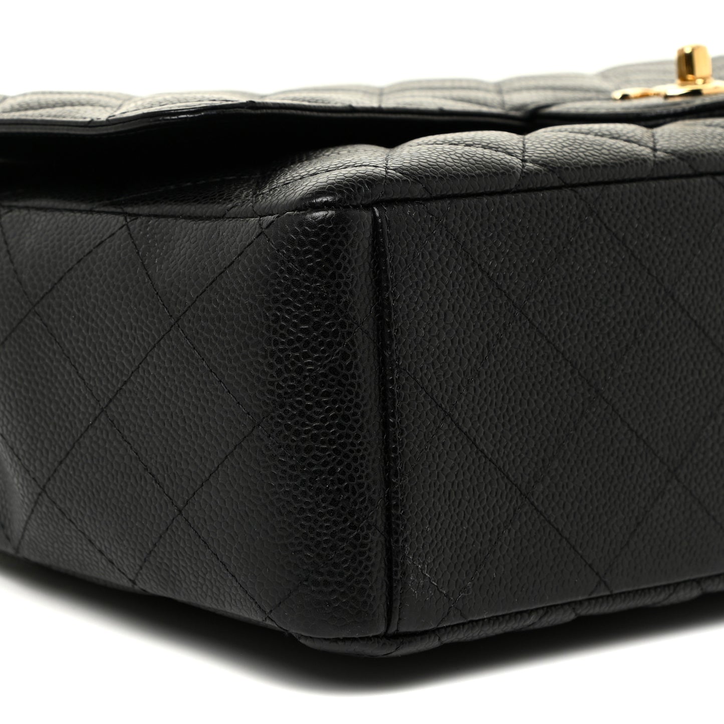 Caviar Quilted Maxi Double Flap Black