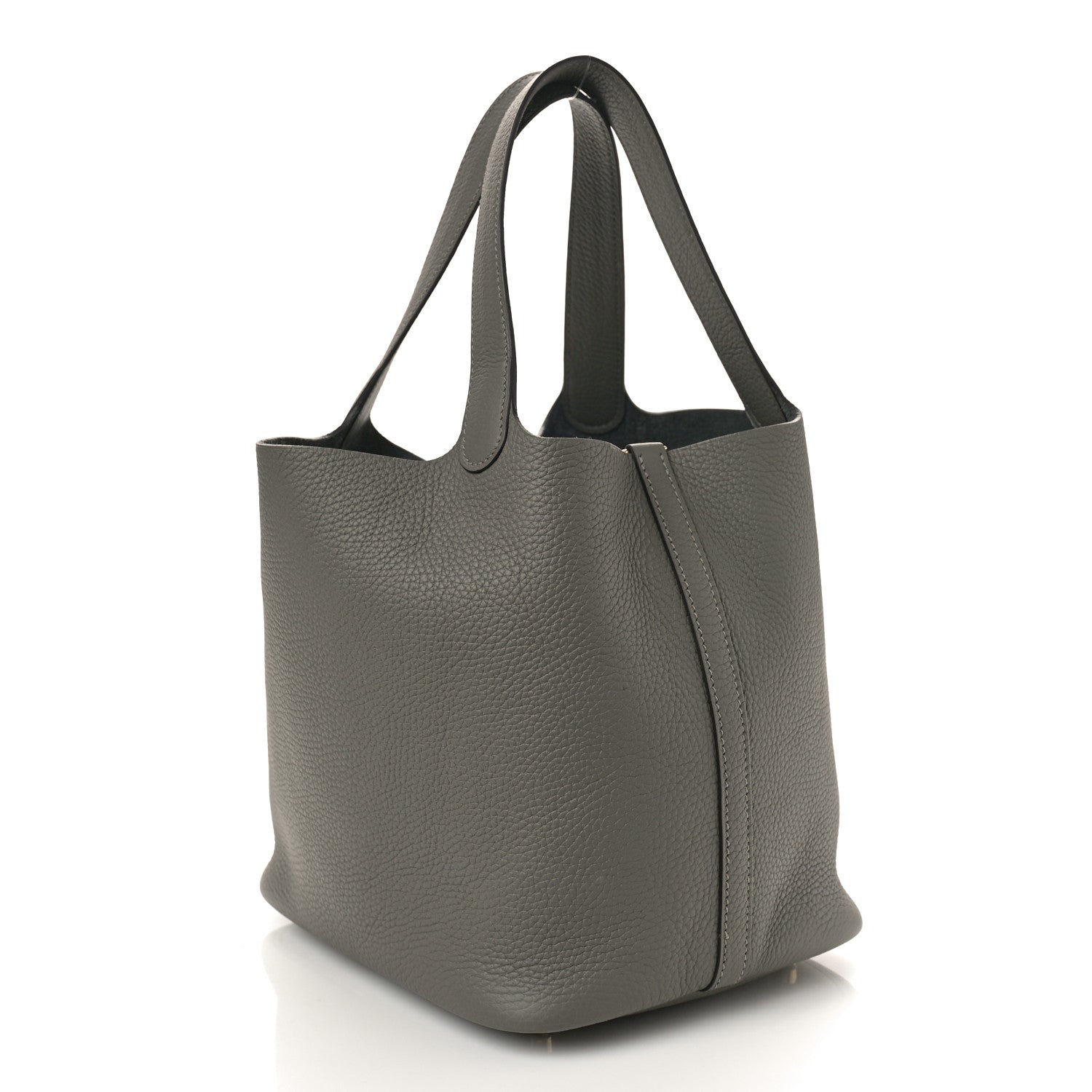 Hermes Taurillon Clemence Picotin Lock 22 MM Gris Meyer 3 of 10