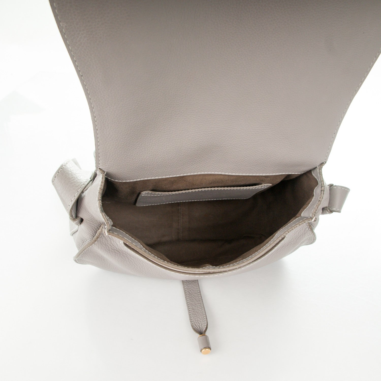 Chloe Calfskin Medium Marcie Round Crossbody Bag Cashmere Grey 5 of 10