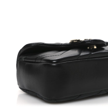 Gucci Lambskin Matelasse Mini GG Marmont Shoulder Bag Black 9 of 10