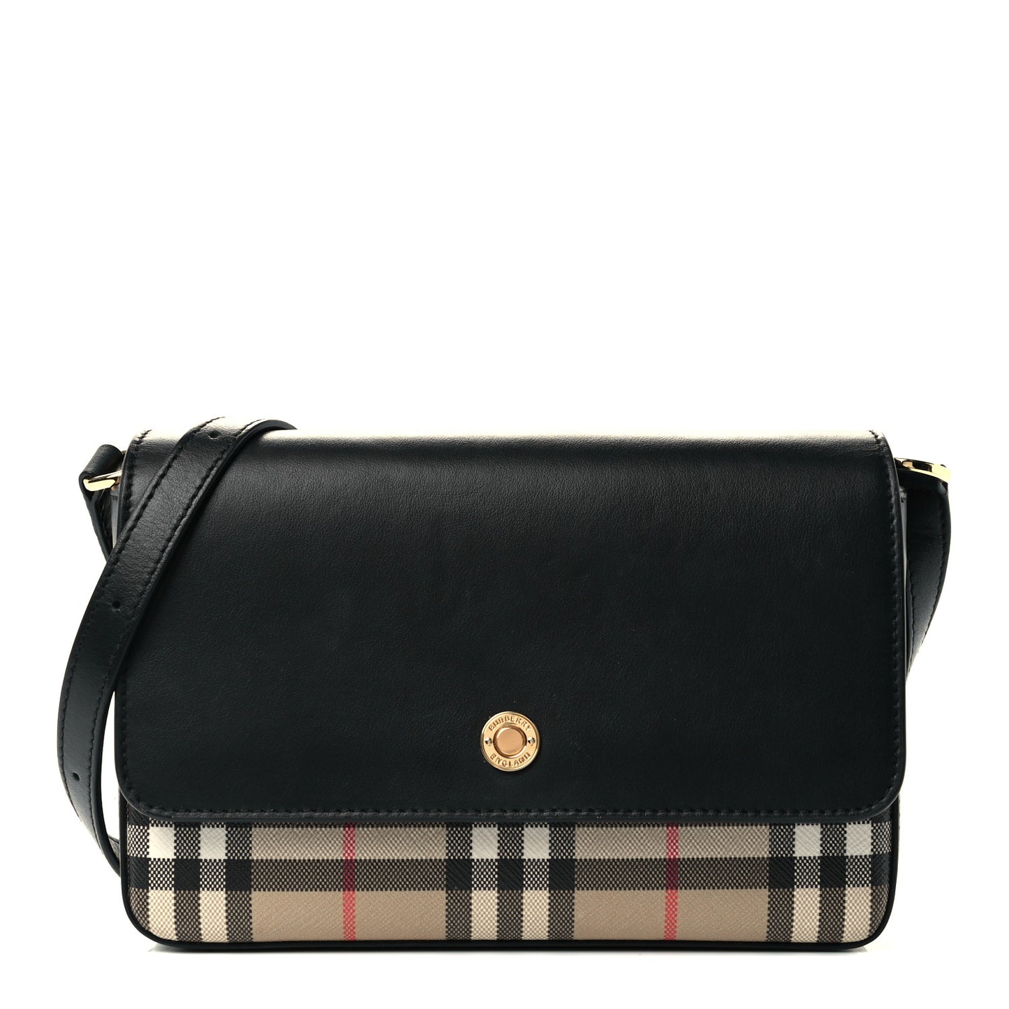 Calfskin Mini Vintage Check Note Bag Black