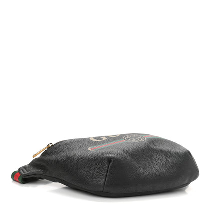 Gucci Grained Calfskin Logo Belt Bag Black 4 of 11