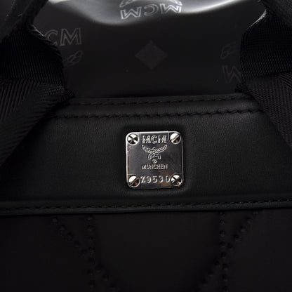 MCM Nylon Monogram Small Tivitat Two-Pocket Backpack Black 10 of 10