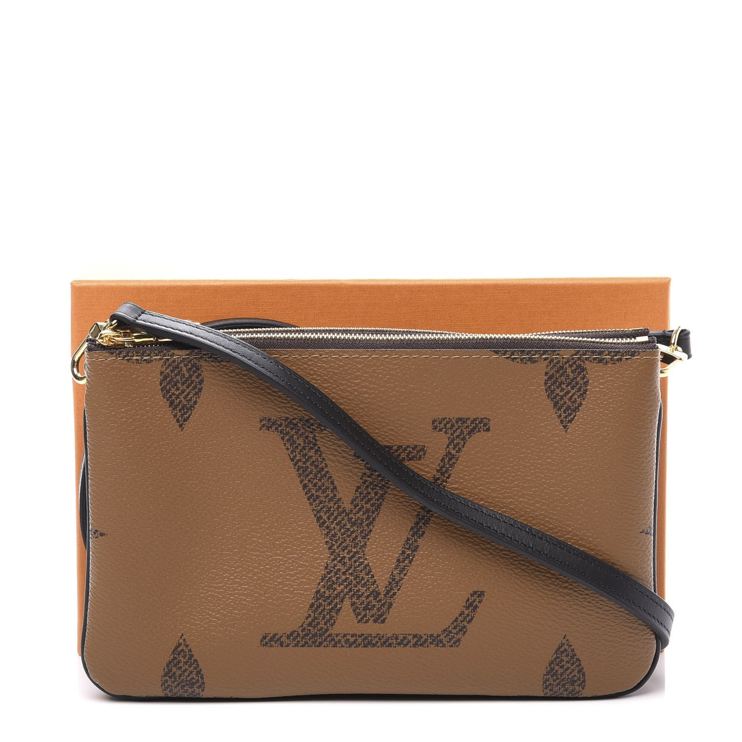 Reverse Monogram Giant Double Zip Pochette