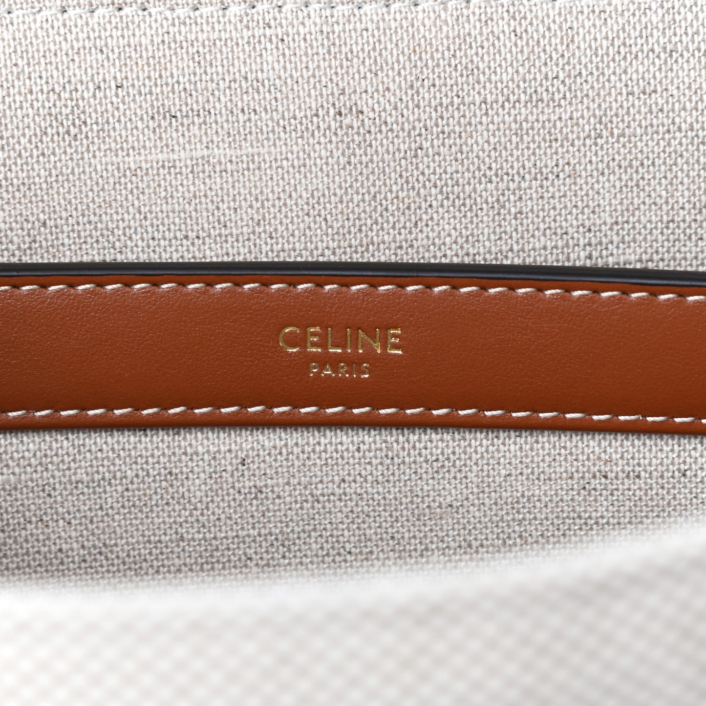 Canvas Calfskin Medium Soft 16 Top Handle Bag Tan White