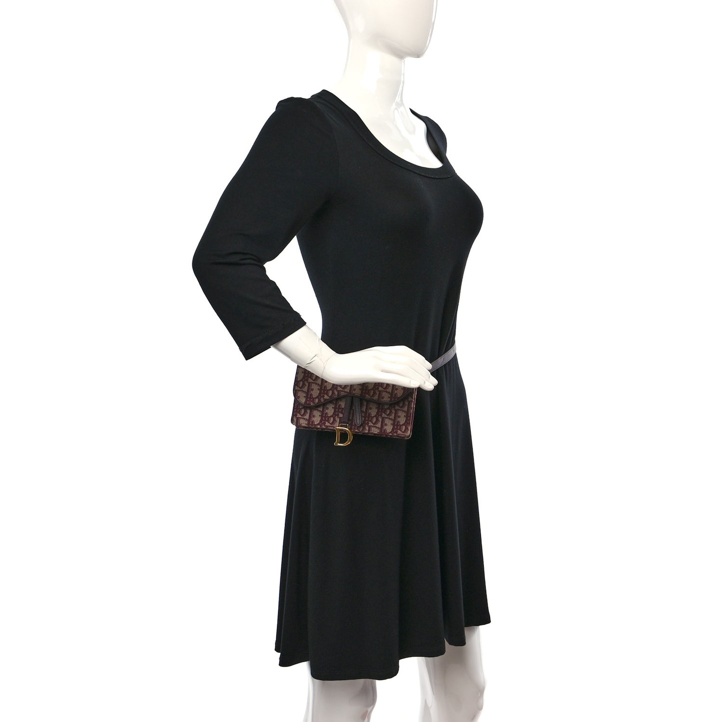 Oblique Saddle Belt Bag Bordeaux