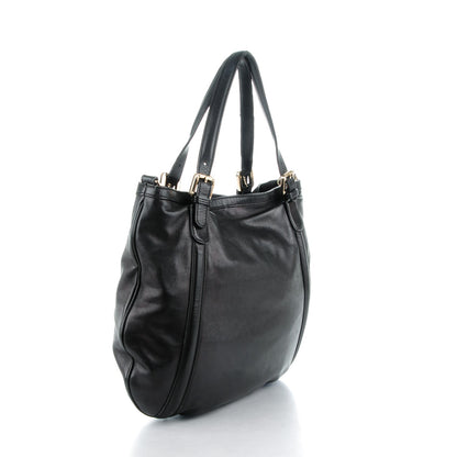 Gucci Calfskin Medium Britt Tote Black 3 of 7