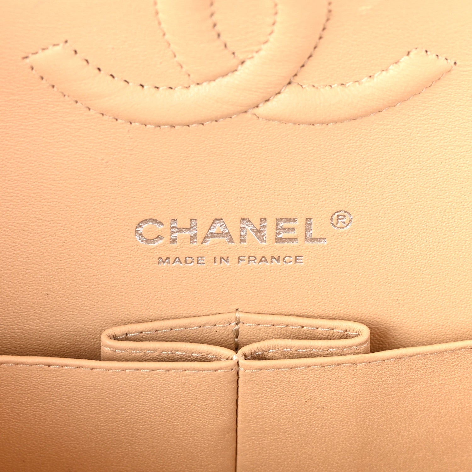 Chanel Caviar Quilted Medium Double Flap Beige 6 of 11