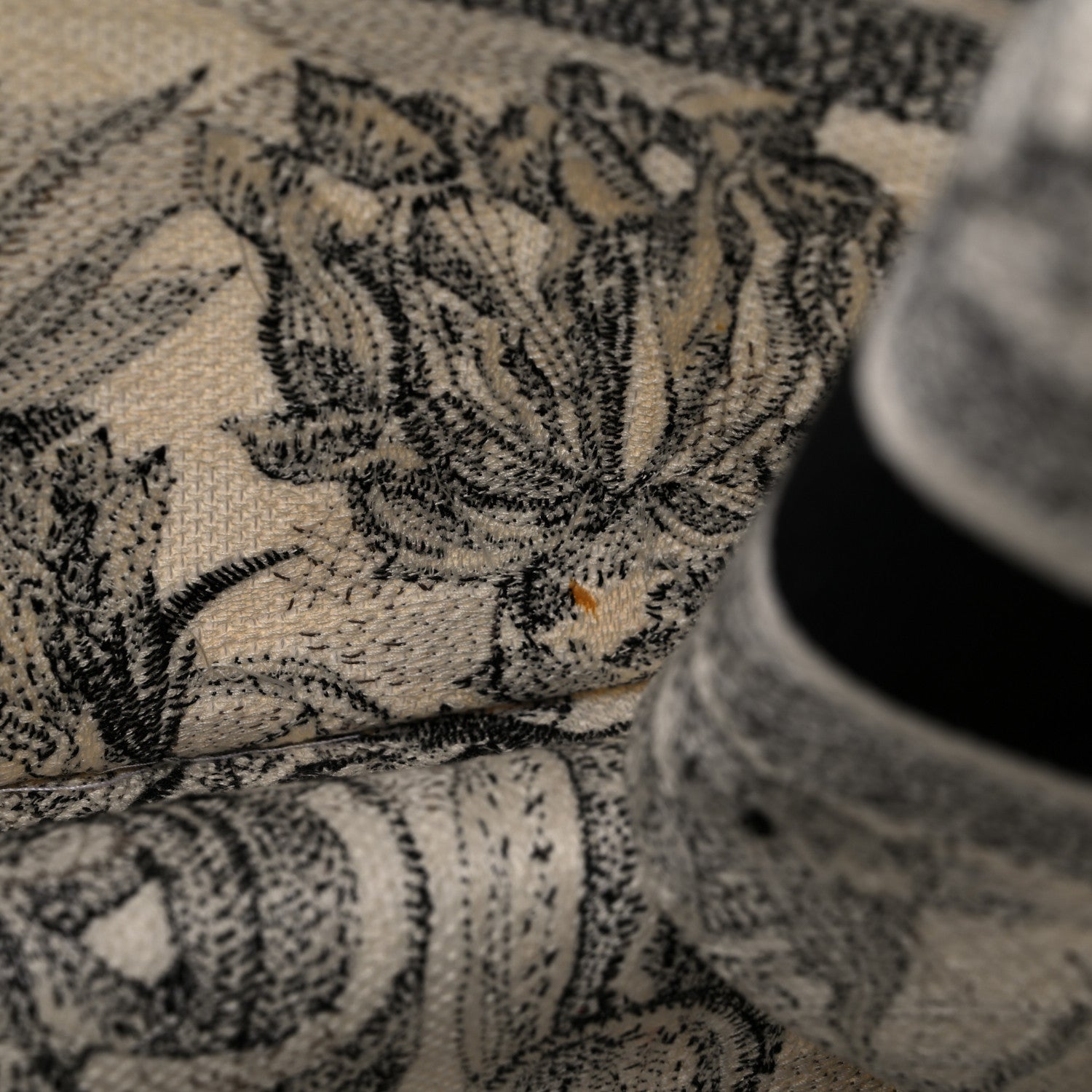 Christian Dior Canvas Embroidered Toile De Jouy Book Tote White Black 14 of 15