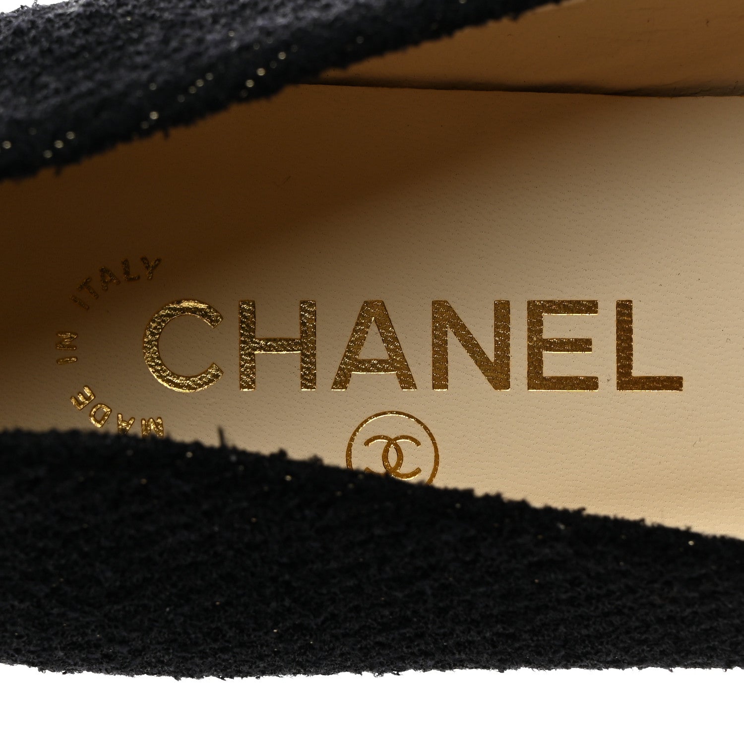 Chanel Tweed Crystal CC Ballerina Flats 39.5 Black 6 of 9