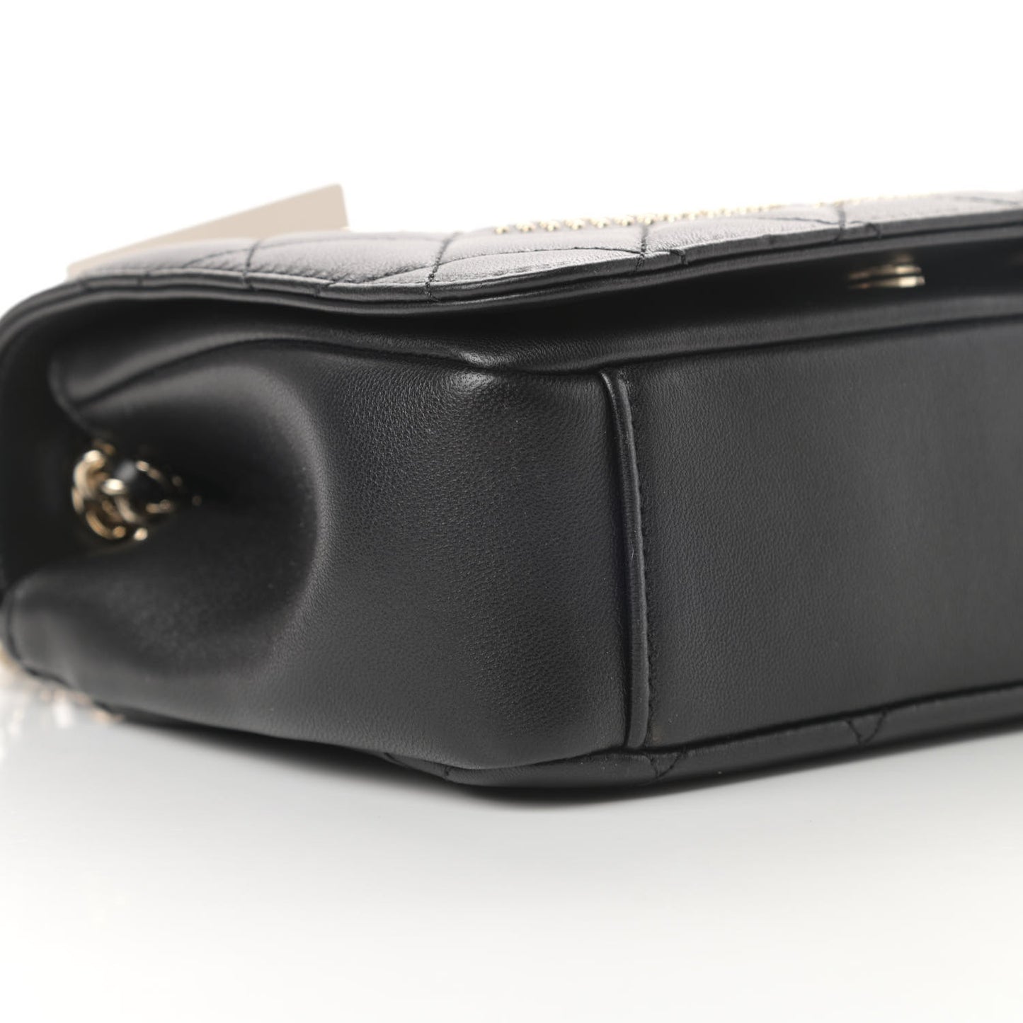 Lambskin Quilted Studded Beauty Begins Flap Black