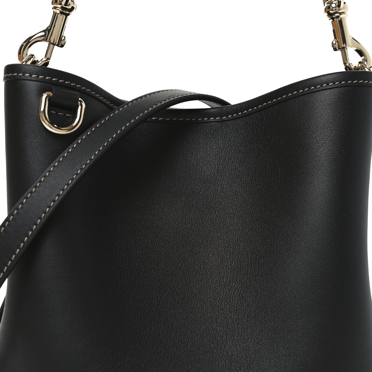 Gucci GG Calfskin Emblem Mini Bucket Bag Black 7 of 9