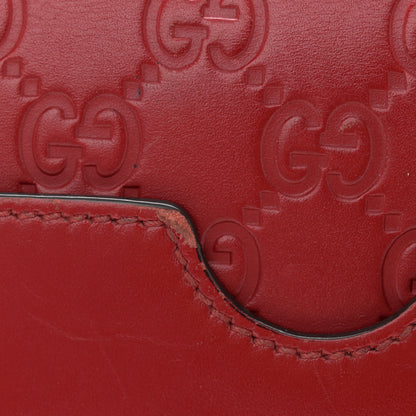 Gucci Guccissima Small Padlock Shoulder Bag Hibiscus Red 13 of 14