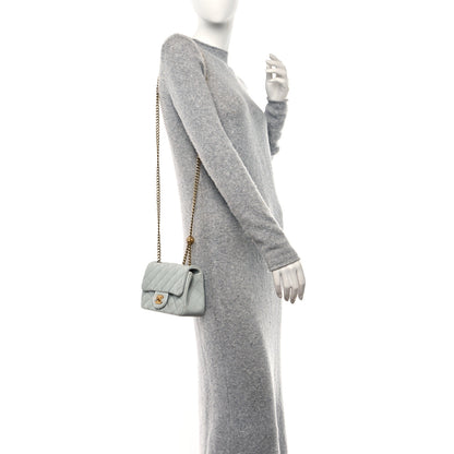 Chanel Lambskin Quilted Mini Sweet Camellia Flap Light Blue 2 of 11