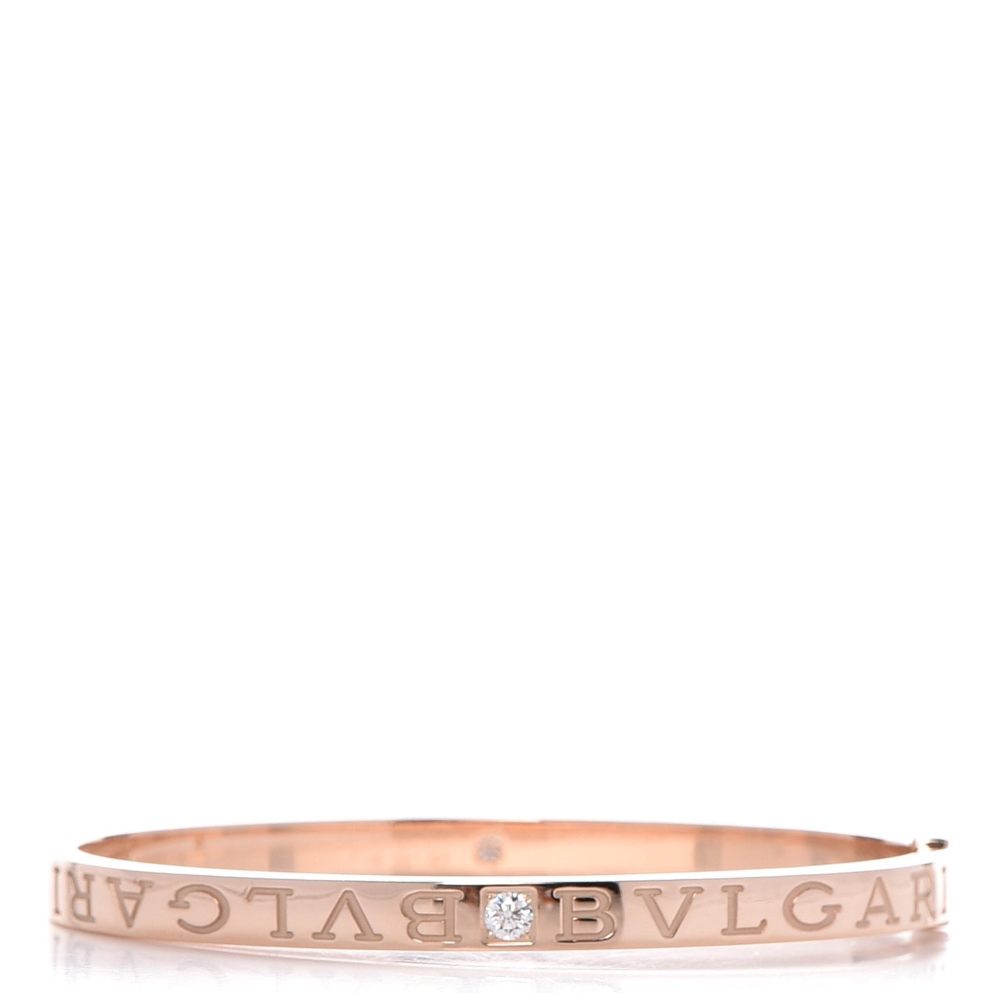 18K Rose Gold Diamond BVLGARI BVLGARI Bangle M