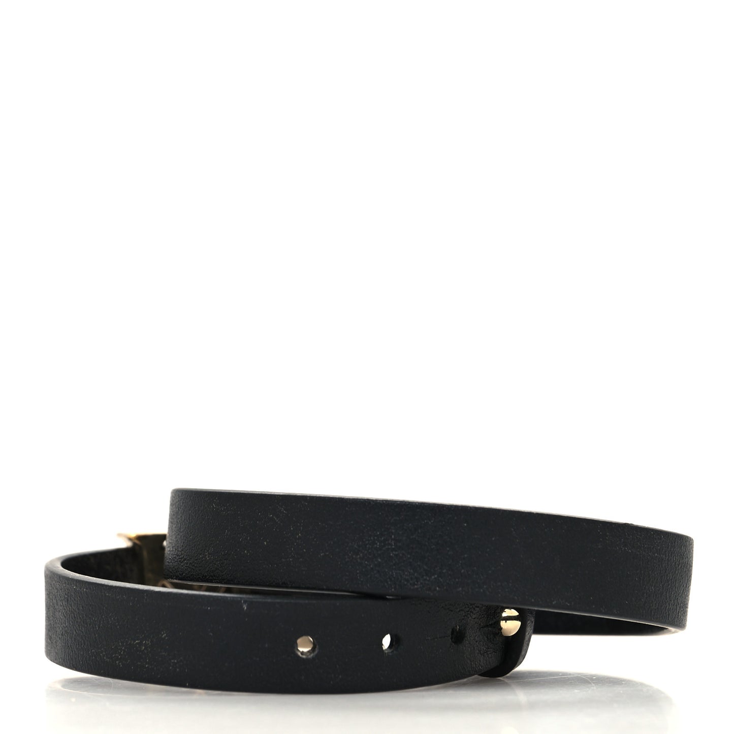 Calfskin My ABDior Double Bracelet Black