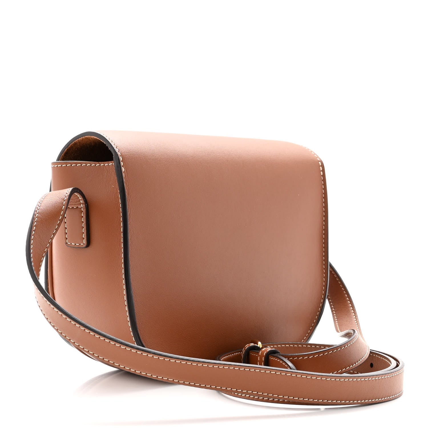 Celine Smooth Calfskin Cuir Triomphe Folco Crossbody Bag Tan 3 of 11