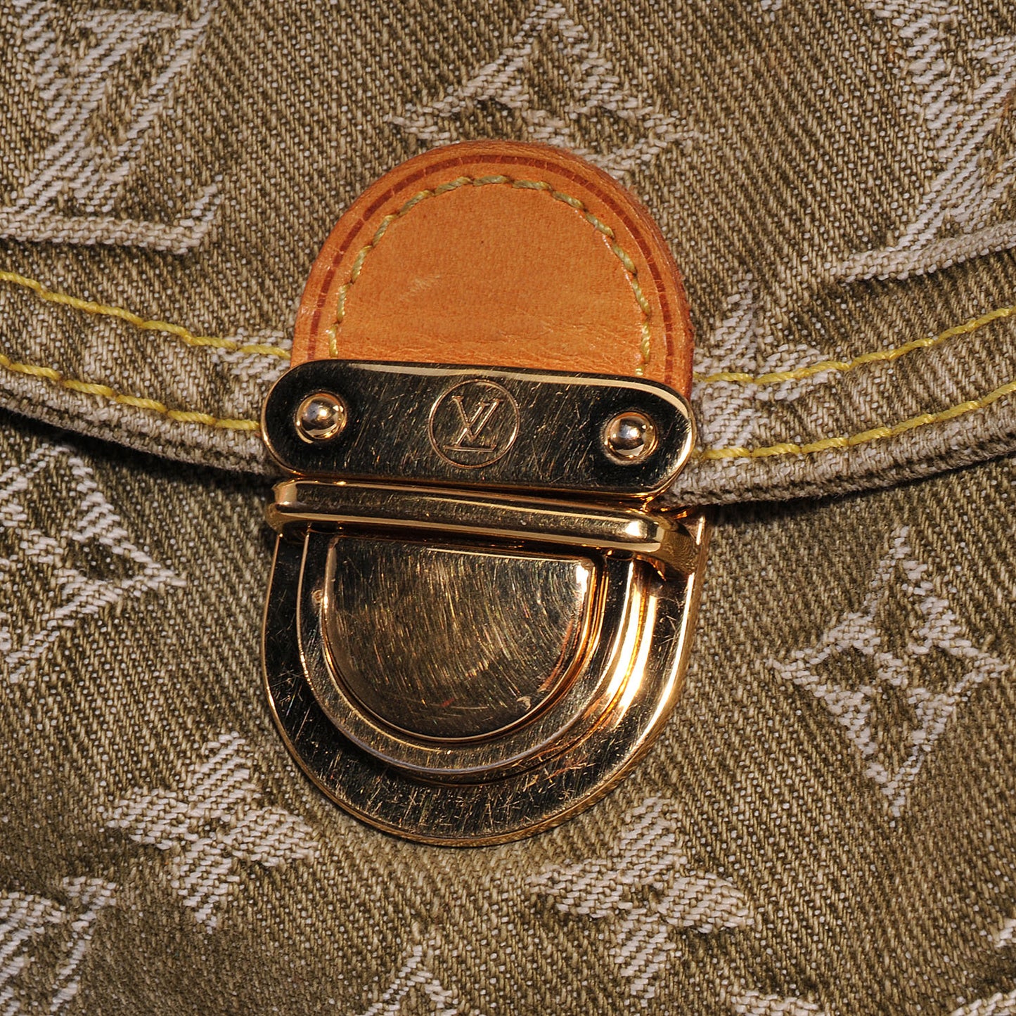 Monogram Denim Mini Pleaty Lichen