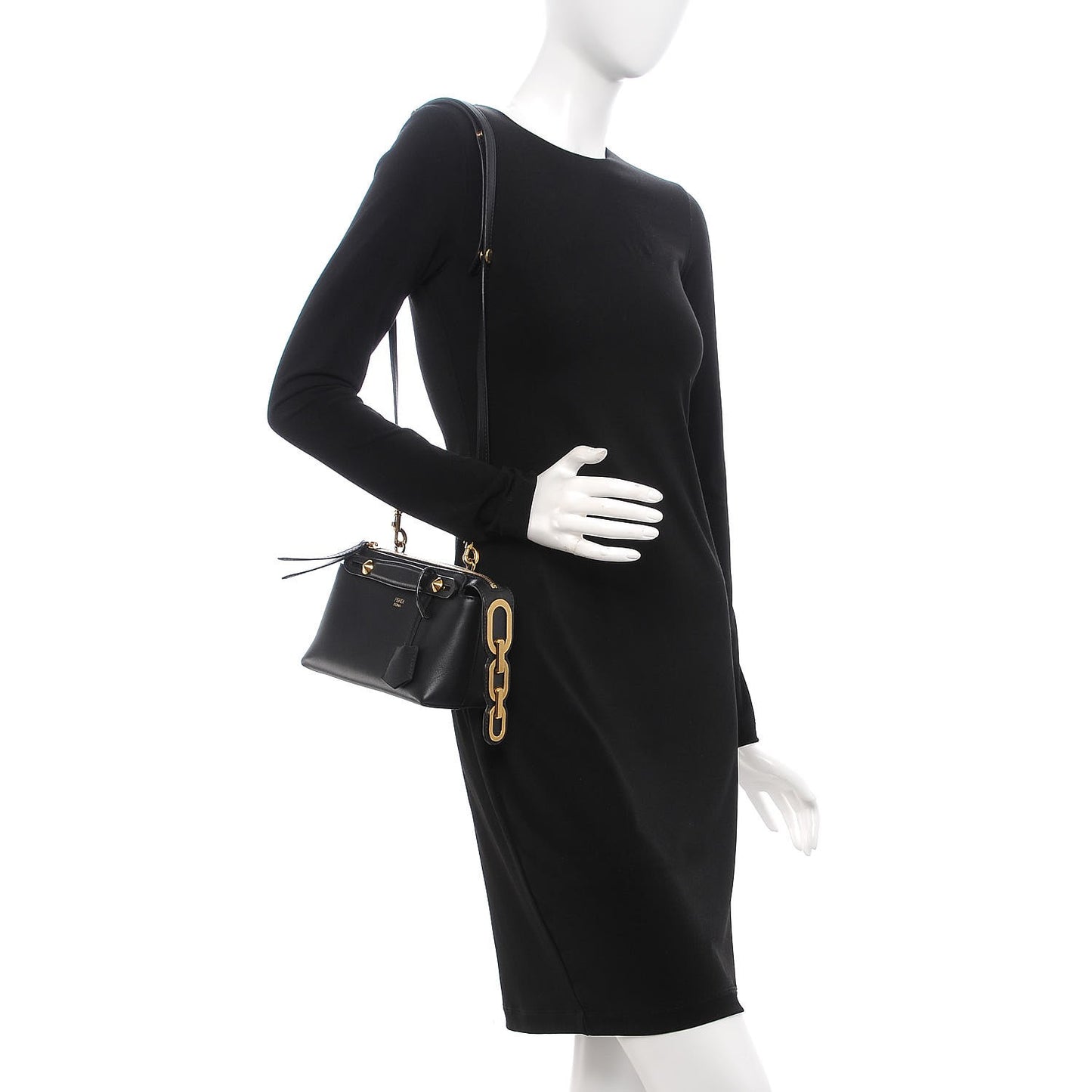 Vitello Dolce Chain Tail Gold Edition Mini By The Way Boston Bag Black Vintage Gold