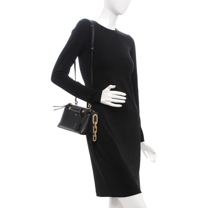 Fendi Vitello Dolce Chain Tail Gold Edition Mini By The Way Boston Bag Black Vintage Gold 2 of 7