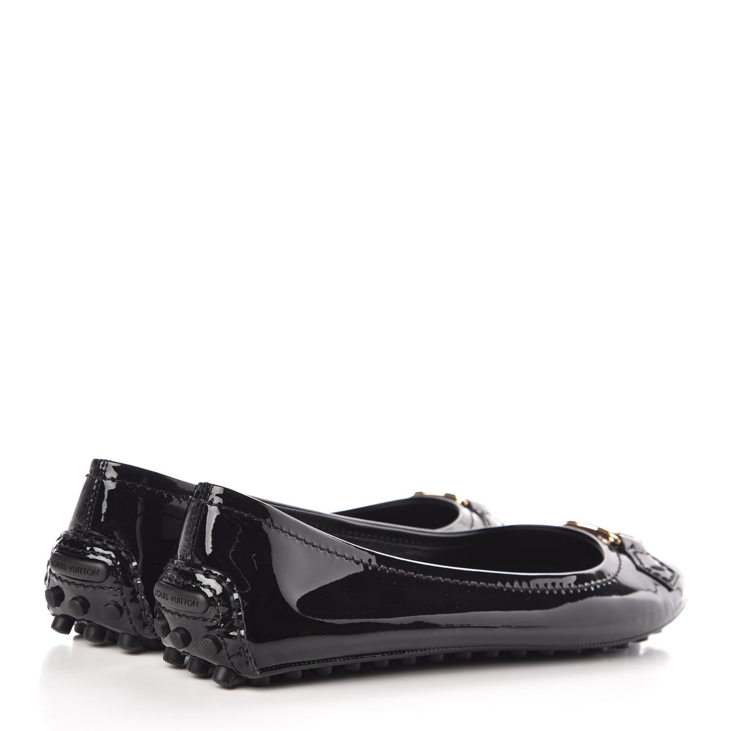 Louis Vuitton Patent Calfskin Oxford Ballerina Flats 40 Black 4 of 10