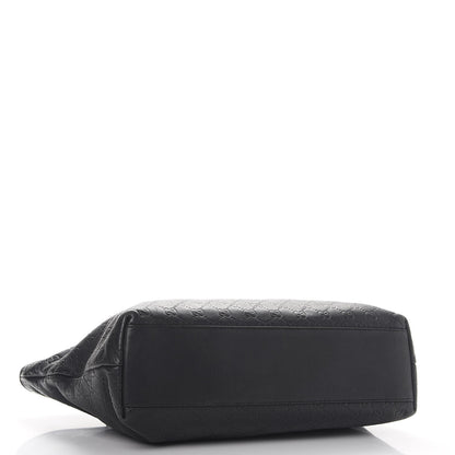 Gucci Guccissima Medium Zippered Shopping Tote Black 4 of 15