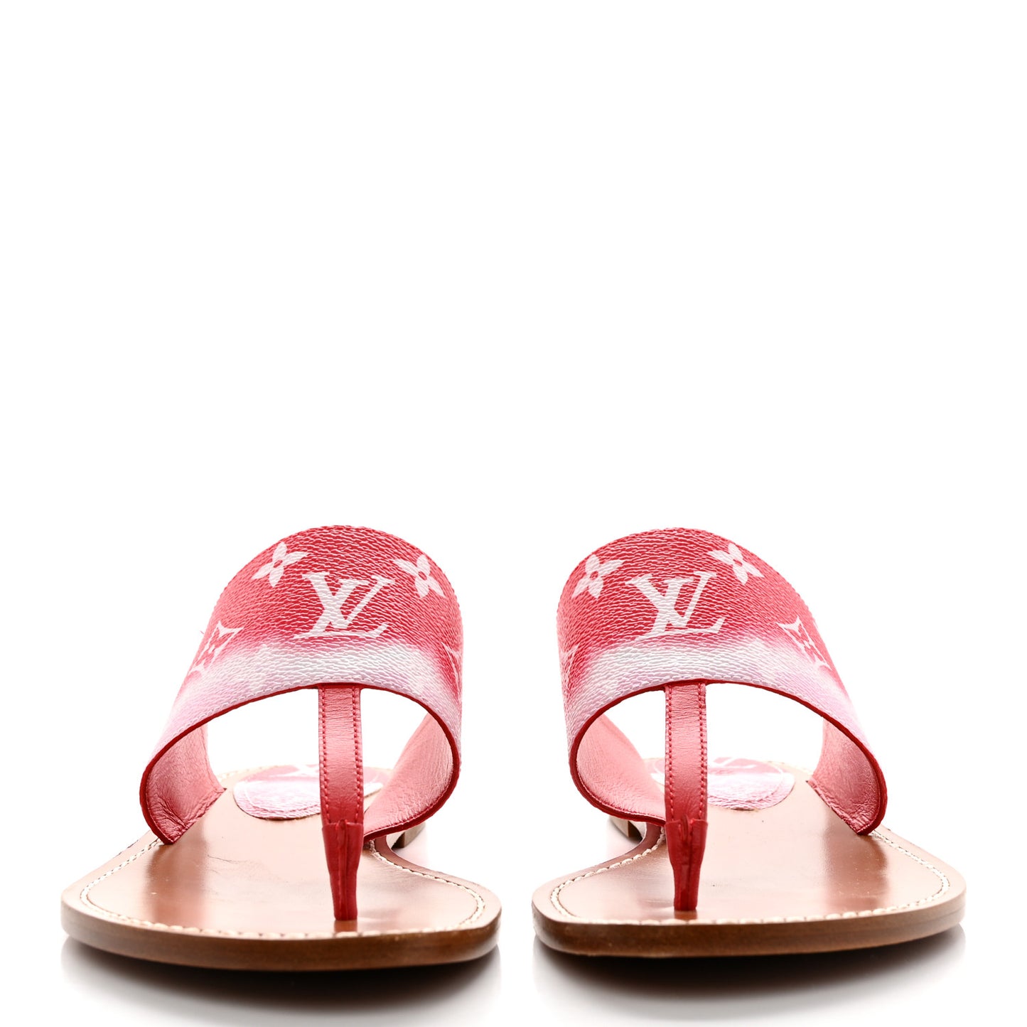 Monogram Escale Palma Sandals 38 Rouge