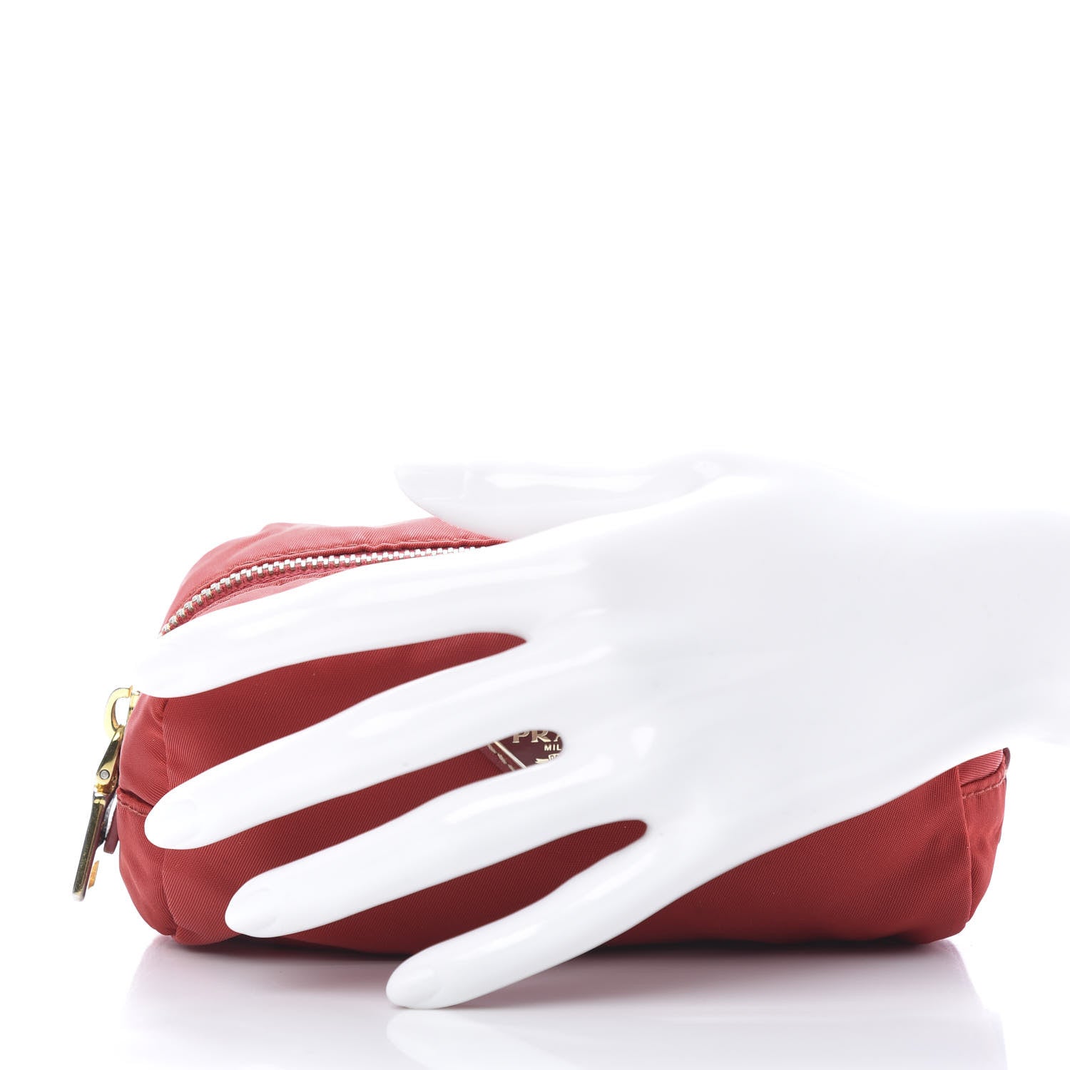 Prada Nylon Vela Cosmetic Pouch Red 2 of 13