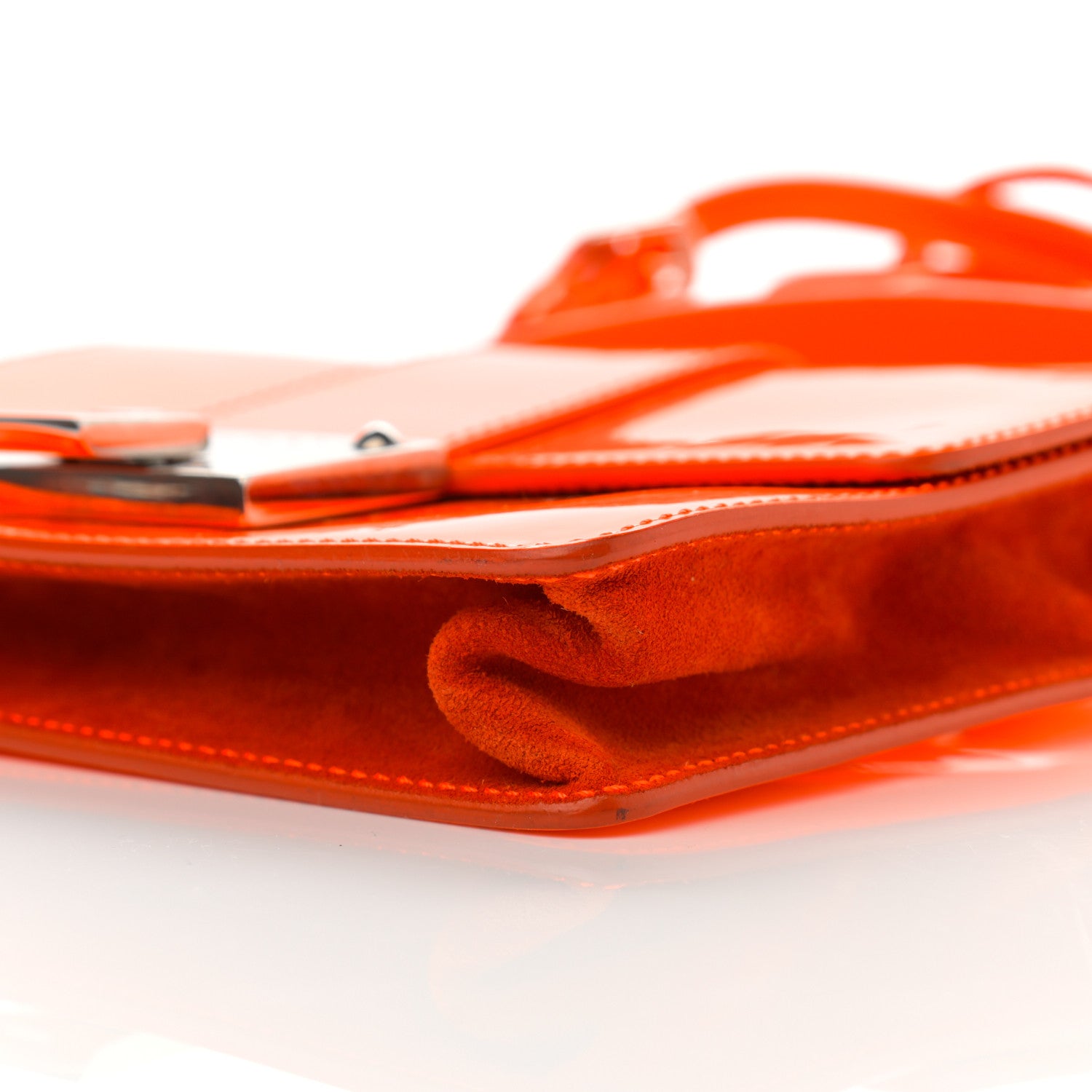 Jimmy Choo Patent Suede Rebel Crossbody Bag Orange 8 of 9
