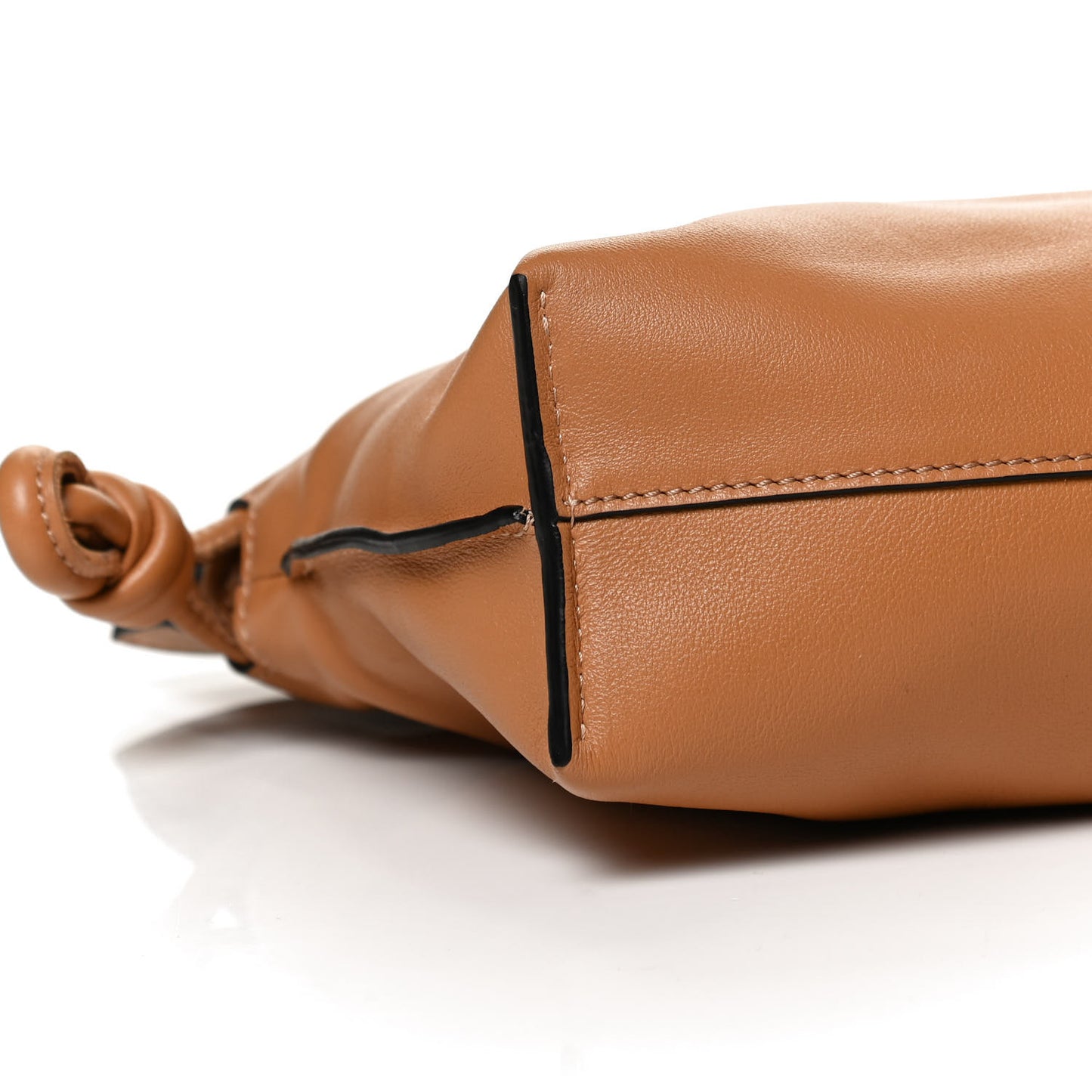 Calfskin Mini Flamenco Knot Clutch Warm Desert