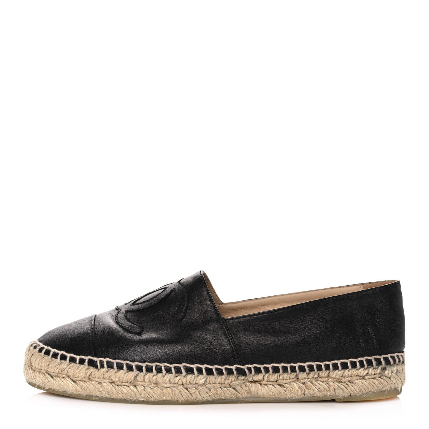 Lambskin CC Espadrilles 41 Black