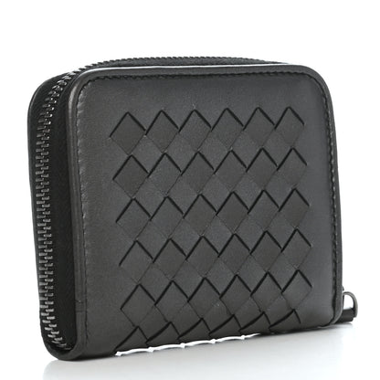 Bottega Veneta Nappa Intrecciato Zip Around Coin Purse Black 3 of 7