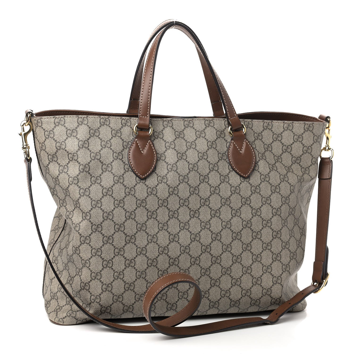 Gucci Soft GG Supreme Monogram Medium Crossbody Tote Beige Cuir 3 of 10