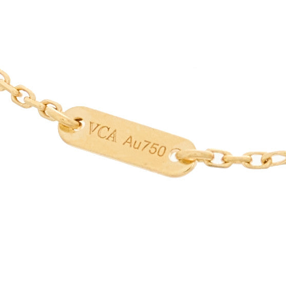 Van Cleef & Arpels 18K Yellow Gold Mother of Pearl Sweet Alhambra Bracelet 4 of 4